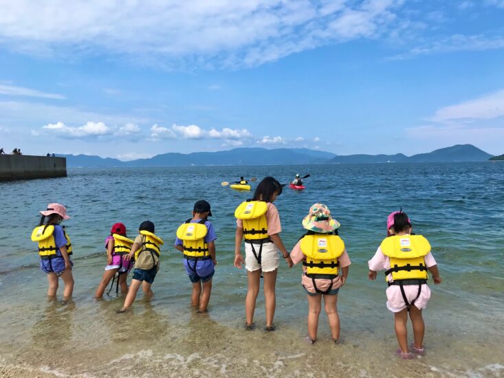 海のお守りライフジャケット＠鎌野海水浴場