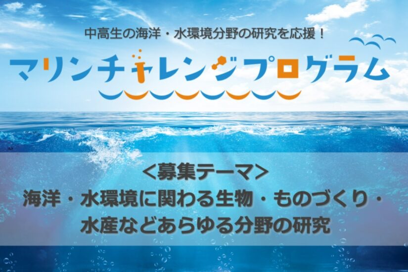 マリンチャレンジプログラム 2022参加チーム募集開始のお知らせ