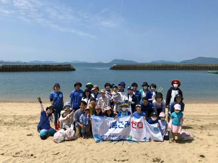 夏の足音が聞こえつつあるsoicceriaビーチクリーン　＠沙弥島海水浴場