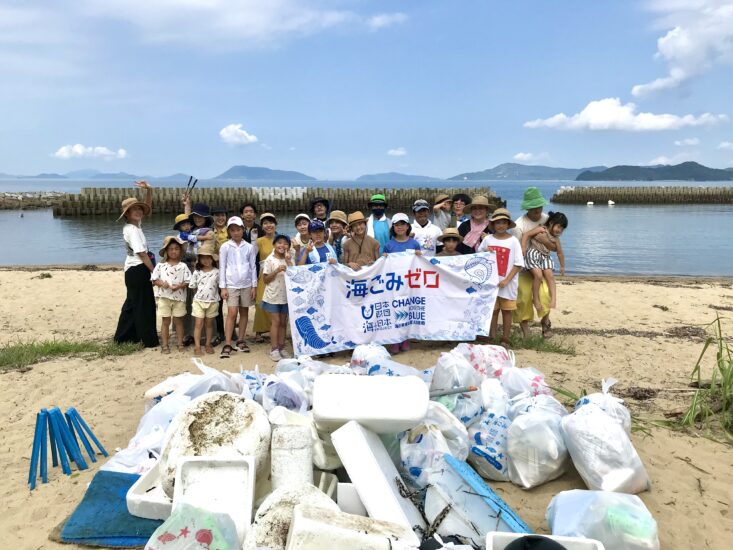 これぞ夏だ！？ soicceriaビーチクリーン　＠沙弥島海水浴場