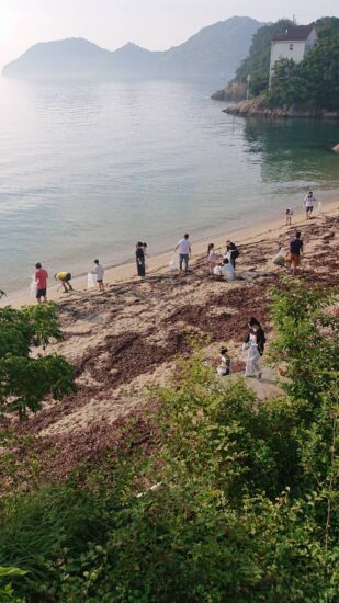 合言葉は「みんなで守ろう！豊かな海・きれいな島を！」