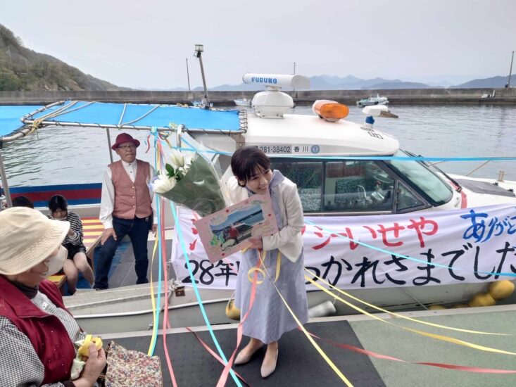 ２８年間の活躍にピリオド‥「粟島」海上タクシー